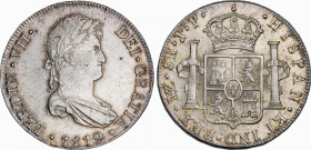 Ferdinand VII (1808-1833)
8 Reales. 1812. LIMA. J.P. 26,44 grs. Limpiada. EBC-. / Cleaned. Almost extremely fine. AC-1244; Cal-478. Adq. Herrero - Se...