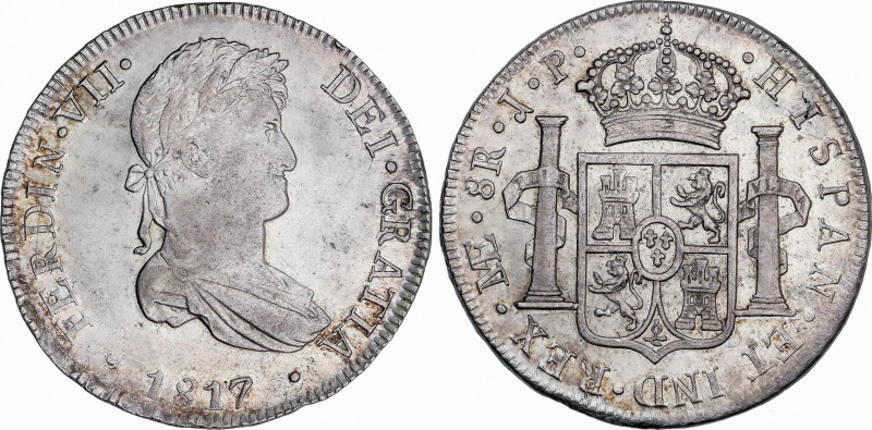 Ferdinand VII (1808-1833)
8 Reales. 1817. LIMA. J.P. 26,80 grs. Acuñación algo ...