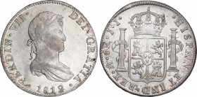 Ferdinand VII (1808-1833)
8 Reales. 1812. MÉXICO. J.J. 26,97 grs. Brillo original. EBC+. / Mint luster. Choice extremely fine. AC-1320; Cal-548. Adq....