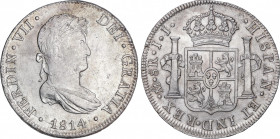 Ferdinand VII (1808-1833)
8 Reales. 1814. MÉXICO. J.J. 26,88 grs. Restos de brillo original. EBC. / Luster traces. Extremely fine. AC-1326; Cal-555. ...