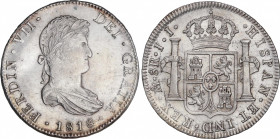 Ferdinand VII (1808-1833)
8 Reales. 1818. MÉXICO. J.J. 26,88 grs. EBC. / Extremely fine. AC-1333; Cal-561. Adq. M. Dunigan - Diciembre 1988.