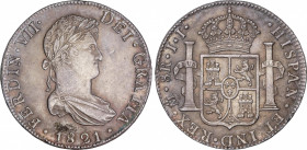 Ferdinand VII (1808-1833)
8 Reales. 1821. MÉXICO. J.J. 26,89 grs. Rayas en anverso. EBC. / Scratches on obverse. Extremely fine. AC-1337; Cal-565. Ad...