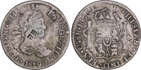 Ferdinand VII (1808-1833)
8 Reales. 1811. MONCLOVA. Encapsulada por NGC VF DETAILS, SCRATCHES (nº 5781053-011). Anv.: MVA / 1811 sobre 1819 Chihuahua...