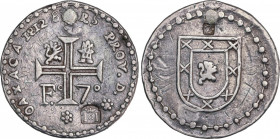 Ferdinand VII (1808-1833)
8 Reales. 1812. OAXACA. No encapsulada por NGC ALTERED SURFACE (nº 5781054-015) por campo realzado. Rev.: León pequeño, enc...