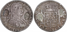 Ferdinand VII (1808-1833)
8 Reales. 1810. SAN MARTÍN DE TEZMELUCAN (SAN MIGUEL TENANGO). H.J. Encapsulada por NGC XF 45 (nº 5781054-014). 26,33 grs. ...