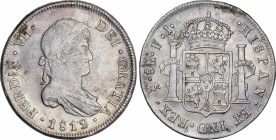 Ferdinand VII (1808-1833)
8 Reales. 1812. SANTIAGO. F.J. 26,93 grs. MBC+. / Choice very fine. AC-1405; Cal-628. Adq. Carlos Fuster - Enero 1988.