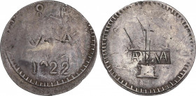 Ferdinand VII (1808-1833)
8 Reales. 1822. VALDIVIA (Chile). Encapsulada por NGC VF DETAILS, SCRATCHES (nº 5781054-016). 9,68 grs. Ve. Acuñación poste...