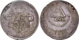 Ferdinand VII (1808-1833)
8 Reales. 1811. ZACATECAS. 27,73. Flores y castillos cuartelados. Muy escasa. MBC+. / Quartered flowers and castles. Very s...