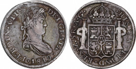 Ferdinand VII (1808-1833)
8 Reales. 1819. ZACATECAS. A.G. Anv.: DEI GRATA. 26,81 grs. Rara. MBC. / Rare and very fine. AC-1461; Cal-693. Adq. J. Vico...