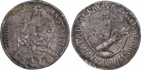 Ferdinand VII (1808-1833)
8 Reales. 1812. ZITÁCUARO. Encapsulada por NGC XF DETAILS, BENT (nº 5781054-019). 20,66 grs. AR fundida. Acuñada por los In...