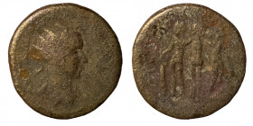 CILICIA, Anazarbus. Gordian III. AD 238-244. Æ (bronze, 8.36 g, 23 mm). Radiate, draped, and cuirassed bust right, seen from behind. Rev. The Three Gr...