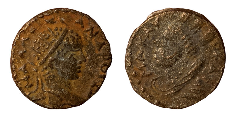 MESOPOTAMIA, Edessa. Severus Alexander, 222-235. Æ (bronze, 3.41 g, 16 mm). M A ...