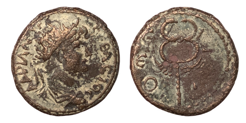 COMMAGENE, Samosata. Hadrian. 117-138. . Æ (bronze, 3.04 g, 16 mm). AΔΡΙΑNOC CEB...