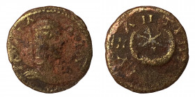 THRACE, Byzantium. Julia Domna. Augusta, 193-217. Æ (bronze, 2.86 g, 17.50 mm). [IOYΛIA AYΓOYCT], draped bust right. Rev. BYZANTIΩN, crescent and star...