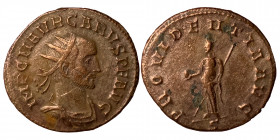 Carus, 282-283. Antoninianus (bronze, 3.57 g, 22 mm), Cyzicus. IMP C M AVR CARVS P F AVG Bust of Carus, radiate, draped, right, or bust of Carus, radi...