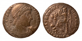 Constantine I, 307/310-337. Follis (Bronze, 2.74 g, 18 mm), Constantinople, struck 328-329. CONSTANTINVS MAX AVG Laurel and rosette-diademed, draped, ...