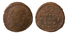 Constantine I, 307/310-337. Follis (Bronze, 1.98 g, 17.50 mm), Antioch,struck 325. Laureate head of Constantine I to right. Rev. CONSTAN/TINVS/ AVG/ S...