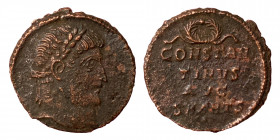 Constantine I, 307/310-337. Follis (Bronze, 1.96 g, 17 mm), Antioch, struck 325. Laureate head of Constantine I to right. Rev. CONSTAN/TINVS/ AVG/ SMA...