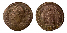 Crispus. Caesar. 316-326. Follis (bronze, 3.77 g, 19 mm). Nicomedia. Struck 324-325. FL IVL CRIS-PVS NOB C Laureate, draped, and cuirassed bust left. ...