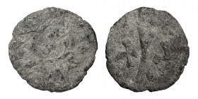 Byzantine Empire lead Token. Uncertain mint, 6th-7th centuries, Time of Maurice Tiberius (lead, 1.75 g, 16 mm) KΘ (?), around legend ΔΙΟCEΩC (?). Rev....