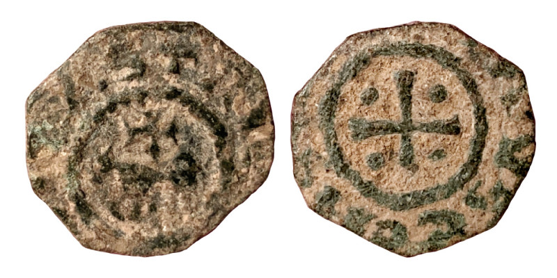 CRUSADERS. Raymond II. County of Tripoli., 1137-1152. Æ (Bronze, 0.99 g, 14 mm),...