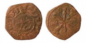 CRUSADERS. County of Tripoli. Raymond III, 1152-1187. Pougeoise (Bronze, 1.19 g, 15 mm). CIVITAS TRIPOLIIS Crescent with eight-pointed star within cir...