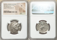 DANUBE REGION. Balkan Tribes. Imitating Alexander III the Great. 3rd century BC or later. AR tetradrachm (26mm, 11h). NGC Fine. Celtic issue imitating...