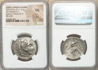DANUBE REGION. Balkan Tribes. Imitating Alexander III the Great. 3rd century BC or later. AR tetradrachm (26mm, 12h). NGC VG, bent, die shift. Celtic ...