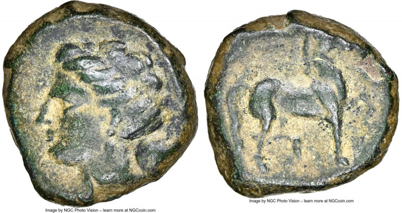 SICILY. Eryx. Ca. 4th century BC. AE denomination D (15mm, 4.69 gm, 11h). NGC VF...
