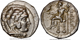 MACEDONIAN KINGDOM. Alexander III the Great (336-323 BC). AR tetradrachm (26mm, 17.13 gm, 3h). NGC Choice XF 5/5 - 3/5. Early posthumous issue of Tyre...