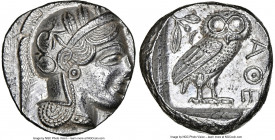 ATTICA. Athens. Ca. 440-404 BC. AR tetradrachm (24mm, 17.18 gm, 1h). NGC MS 4/5 - 4/5. Mid-mass coinage issue. Head of Athena right, wearing earring, ...