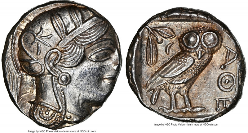 ATTICA. Athens. Ca. 440-404 BC. AR tetradrachm (24mm, 17.19 gm, 1h). NGC MS 3/5 ...