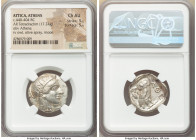ATTICA. Athens. Ca. 440-404 BC. AR tetradrachm (24mm, 17.24 gm, 11h). NGC Choice AU 5/5 - 5/5. Mid-mass coinage issue. Head of Athena right, wearing e...