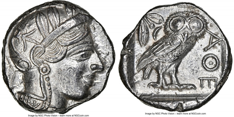 ATTICA. Athens. Ca. 440-404 BC. AR tetradrachm (23mm, 17.16 gm, 9h). NGC Choice ...