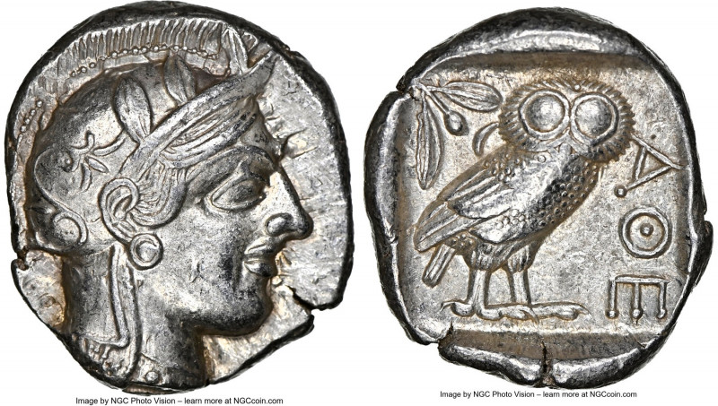 ATTICA. Athens. Ca. 440-404 BC. AR tetradrachm (26mm, 17.19 gm, 1h) NGC Choice X...