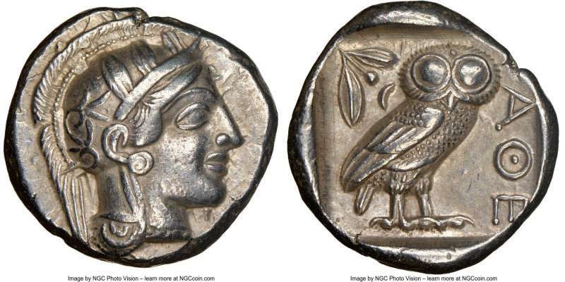 ATTICA. Athens. Ca. 440-404 BC. AR tetradrachm (24mm, 17.15 gm, 10h). NGC Choice...