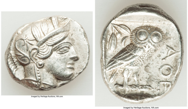 ATTICA. Athens. Ca. 440-404 BC. AR tetradrachm (26mm, 17.15 gm, 4h). Choice XF, ...