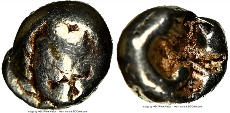 IONIA. Miletus. Ca. 600-550 BC. EL 1/24 stater or myshemihecte (6mm, 0.52 gm). N...