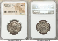 SYRIA. Antioch. Elagabalus (AD 218-222). BI tetradrachm (27mm, 12h), NGC Choice VF. Unknown engravers, 'wings dotted' series, AD 219. AYT K M A•••ANTW...
