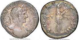 Hadrian (AD 117-138). AR denarius (18mm, 3.26 gm, 8h). NGC Choice XF 5/5 - 2/5, marks. Rome, ca. AD 119-125. IMP CAESAR TRAIAN-HADRIANVS AVG, laureate...