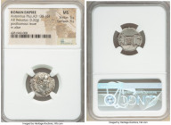 Divus Antoninus Pius (AD 138-161). AR denarius (17mm, 3.32 gm, 6h). NGC MS 5/5 - 5/5. Rome, AD 161. DIVVS ANTONINVS, bare head of Divus Antoninus Pius...