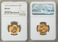 George V gold Sovereign 1917-S MS64+ NGC, Sydney mint, KM29, S-4003. Shimmering surfaces with butterscotch toning. AGW 0.2355 oz. 

HID09801242017
...