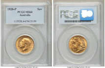 George V gold Sovereign 1920-P MS64 PCGS, Perth mint, KM29. AGW 0.2355 oz. 

HID09801242017

© 2020 Heritage Auctions | All Rights Reserved