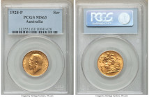 George V gold Sovereign 1928-P MS63 PCGS, Perth mint, KM29, S-4001. AGW 0.2355 oz. 

HID09801242017

© 2020 Heritage Auctions | All Rights Reserve...