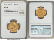 Pedro II gold 10000 Reis 1885 MS60 NGC, Rio de Janeiro mint, KM467. AGW 0.2643 oz. 

HID09801242017

© 2020 Heritage Auctions | All Rights Reserve...