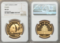 People's Republic gold Panda 100 Yuan (1 oz) 1987-(y) MS69 NGC, KM166. AGW 0.9999 oz. 

HID09801242017

© 2020 Heritage Auctions | All Rights Rese...