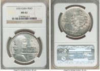 Republic "ABC" Peso 1935 MS62 NGC, Philadelphia mint, KM22.

HID09801242017

© 2020 Heritage Auctions | All Rights Reserved