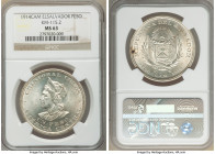 Republic Peso 1914-C.A.M. MS63 NGC, Philadelphia or San Francisco mint, KM115.2. Cartwheel luster. 

HID09801242017

© 2020 Heritage Auctions | Al...