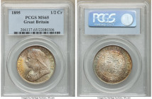 Victoria 1/2 Crown 1895 MS65 PCGS, KM782, S-3938. Multicolored toning. 

HID09801242017

© 2020 Heritage Auctions | All Rights Reserved
