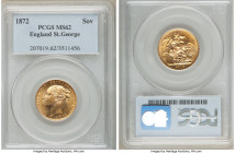 Victoria gold "St. George" Sovereign 1872 MS62 PCGS, KM752, S-3856A. AGW 0.2355 oz. 

HID09801242017

© 2020 Heritage Auctions | All Rights Reserv...
